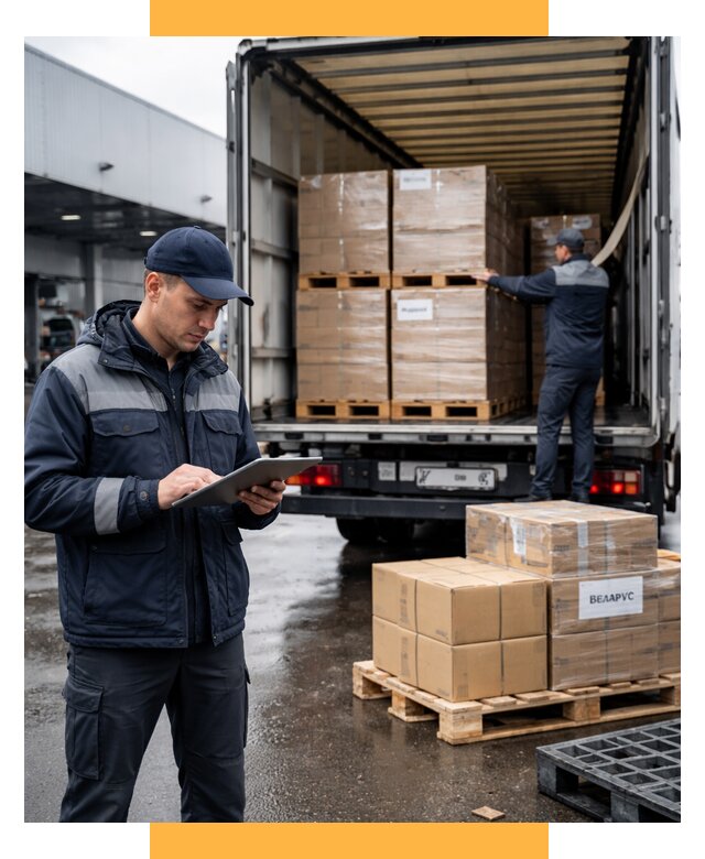 Доставка грузов из Беларуси от 15554 р. логистика СетСервис-Рсс
